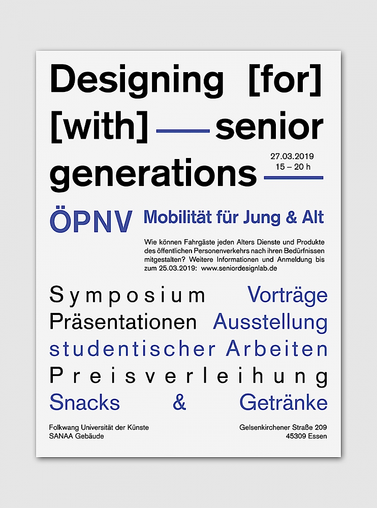 Artikel Vorschaubild: Symposium „Designing [for] [with] senior generations“|27.03.2019