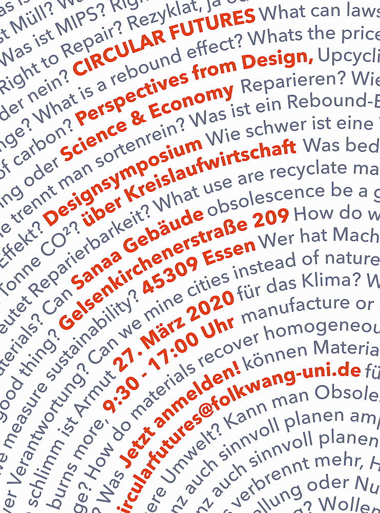 Artikel Vorschaubild: Symposium Circular Futures - Abgesagt|Perspectives from Design, Science and Economy
